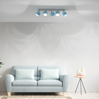 Milagro - Lampa sufitowa DIXIE BLUE/WHITE 5xGX53