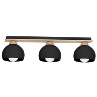 Milagro - Lampa sufitowa DAMA BLACK 3xE27