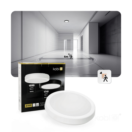 Plafon LED NAIROS G2 18W 3CCT IP65 biały Kobi Premium