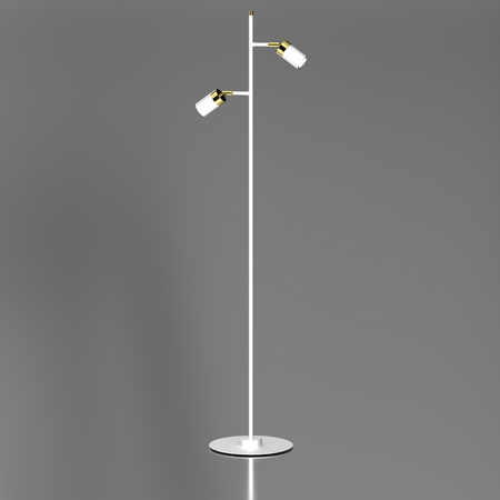 Milagro - Lampa podłogowa JOKER WHITE/GOLD 2xGU10