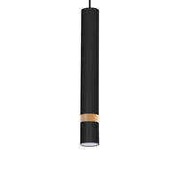 Milagro - Lampa wisząca JOKER BLACK/WOOD 3xGU10