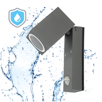 Kinkiet ogrodowy z czujnikiem ruchu QUAZAR 15 1xGU10 LX IP44 szary Kobi