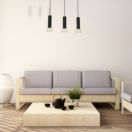 Milagro - Lampa wisząca DANTE Black/Gold 3x mini GU10