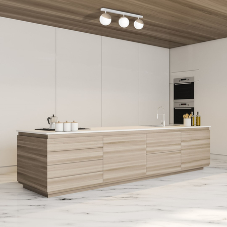 Milagro - Lampa sufitowa SFERA WOOD 3xE14