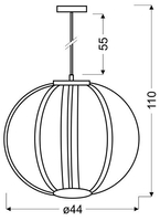 CANSAS LAMPA WISZĄCA 44 LED 35W
