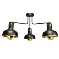 Milagro - Lampa sufitowa MARGO 3xE27 BLACK/GOLD 3xE27