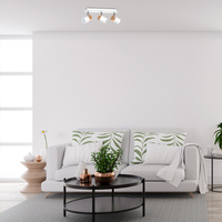 Milagro - Lampa sufitowa JOKER WHITE/WOOD 3xGU10