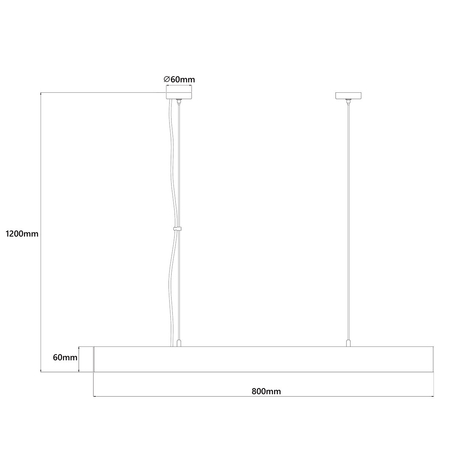 Lampa wisząca Cali M czarna Tuya LED CCT