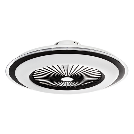 Milagro - Plafoniera LED ZONDA BLACK 48W z wentylatorem
