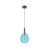 LAMPA WISZĄCA LUKKA 1 CHROMOWY NIEBIESKI