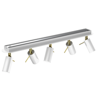 Milagro - Lampa sufitowa PRESTON GOLD/WHITE 5x mini GU10