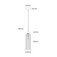 Lampa Dekoracyjna Wisząca Szklana AM203 1xE14 Złota REGINA