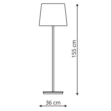 Lampa podłogowa Marbella czarna