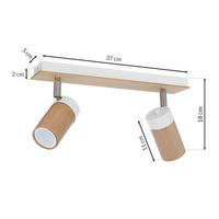 Milagro - Lampa sufitowa BARON WHITE 2xGU10