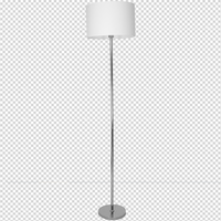 Milagro - Lampa stojąca CASINO WHITE/CHROME 1xE27