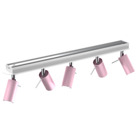 Milagro - Lampa sufitowa PRESTON PINK/WHITE 5x mini GU10