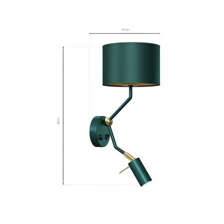 Milagro - Kinkiet VERDE GREEN + 1x mini GU10