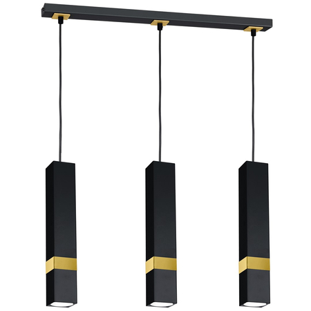 Milagro - Lampa wisząca VIDAR BLACK/GOLD 3xGU10
