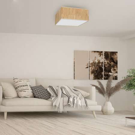 Milagro - Lampa sufitowa CORK White/Cork 3xE27