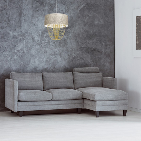 Milagro - Lampa wisząca ALMERIA WHITE/GOLD 1xE27
