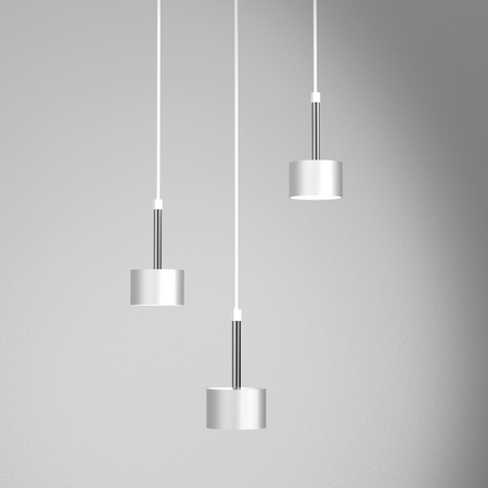 Milagro - Lampa wisząca ARENA WHITE/SILVER 3xGX53
