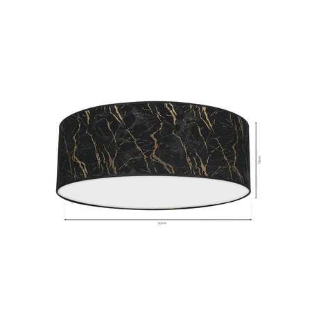 Milagro - Lampa sufitowa SENSO Black/Gold 3xE27 Ø50cm