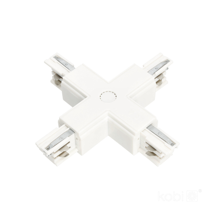 Łącznik do szynoprzewodu 3-obwodowy X biały Kobi