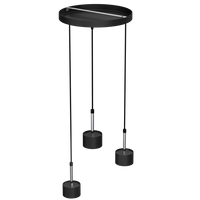 Milagro - Lampa wisząca ARENA BLACK/SILVER 3xGX53