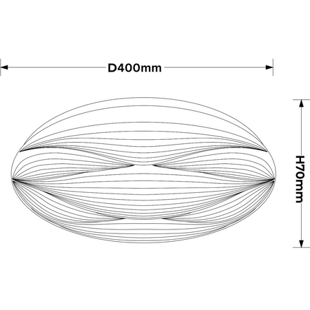 Lampa Plafon Sufitowy Moluna 40cm Bały LED 23W Barwa Neutralna 4000K
