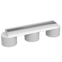 Milagro - Lampa sufitowa DIXIE White  3xGX53