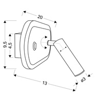 Candellux - Miracle Lampa Kinkiet 6W+3W Led Biały