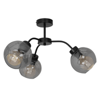 Milagro - Lampa sufitowa SOFIA SMOKED 3xE27