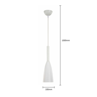Lampa wisząca Solin 1 biała 1xE27