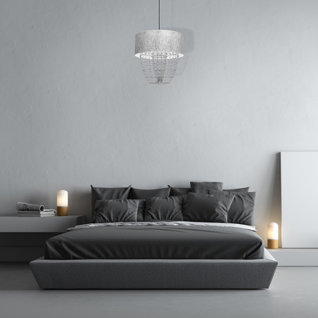 Milagro - Lampa wisząca ALMERIA SILVER/BLACK 1xE27