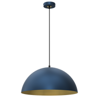 Milagro - Lampa wisząca BETA NAVY BLUE/GOLD 1xE27 45cm