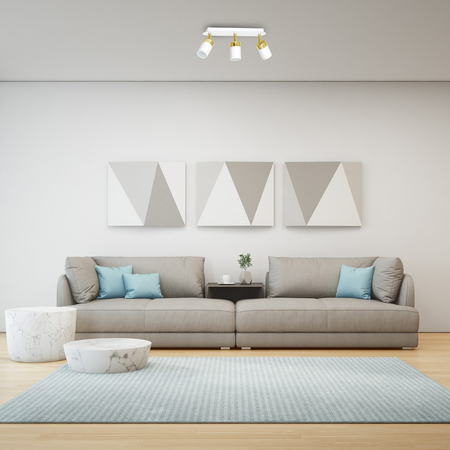 Milagro - Lampa sufitowa JOKER WHITE/GOLD 3xGU10
