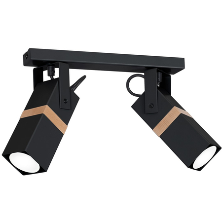 Milagro - Lampa sufitowa VIDAR BLACK 2xGU10