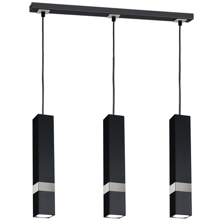 Milagro - Lampa wisząca VIDAR BLACK/CHROME 3xGU10