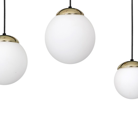 Milagro - Lampa wisząca SPARTA BLACK / GOLD 3xE14