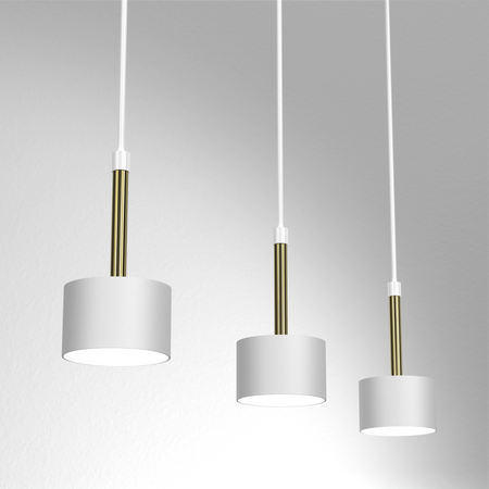 Milagro - Lampa wisząca ARENA WHITE/GOLD 3xGX53
