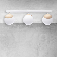 Milagro - Lampa sufitowa SFERA WOOD 3xE14