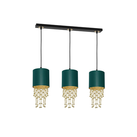 Milagro - Lampa wisząca ALMERIA GREEN/GOLD 3xE27
