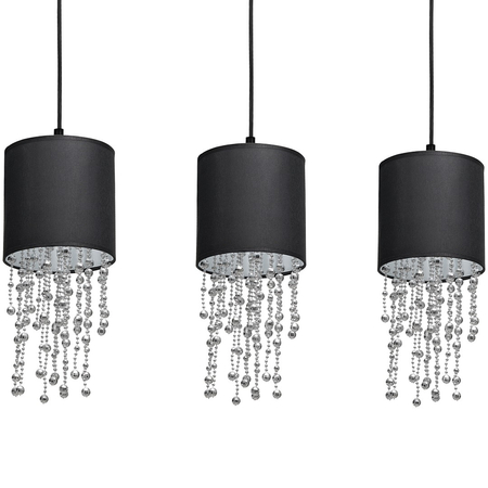Milagro - Lampa wisząca ALMERIA BLACK/CHROME 3xE27