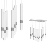 Milagro - Lampa wisząca CASTRO WHITE / CHROME 11xG9