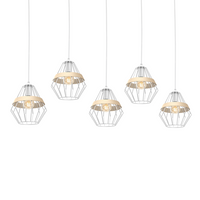 Milagro - Lampa wisząca CLIFF WHITE 5xE27