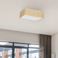 Milagro - Lampa sufitowa MARSHALL WHITE / RATTAN 2xE27