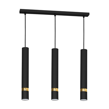 Milagro - Lampa wisząca JOKER BLACK/GOLD 3xGU10