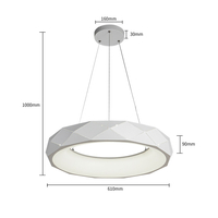Lampa wisząca Reus biała LED 4000K