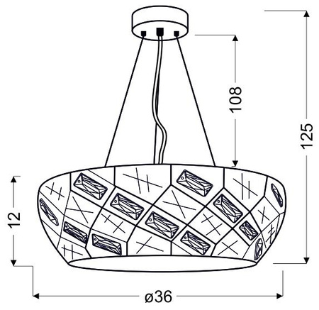 Candellux - Glance Lampa Wisząca 36 4X40W G9  Z Żarówką Biały