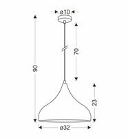 LAMPA WISZĄCA VIBORG 320mm 1 BRĄZOWY